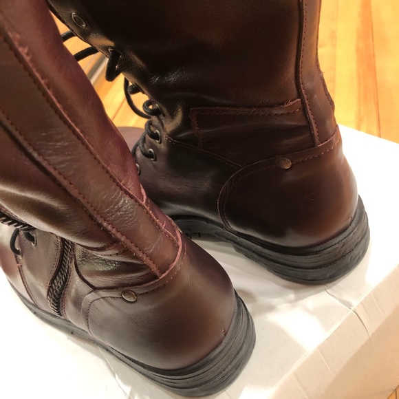 Leather Military Boots Sz 7.5 - Picture 13 of 16